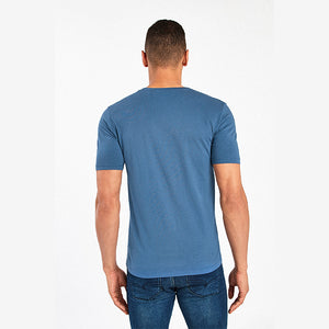 Blue Denim Crew Slim Fit T-Shirt - Allsport