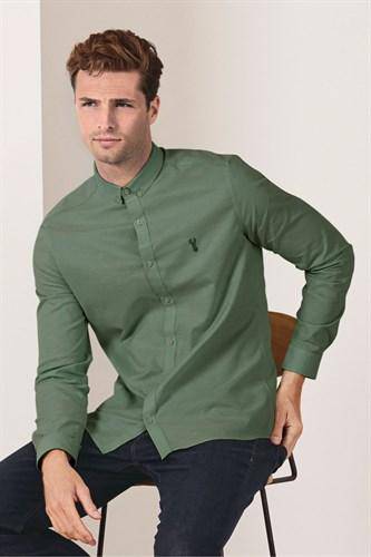 SHIRT OXFORD LONG SLEEVE  LT GREEN - Allsport