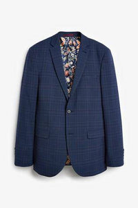 BRIGHT BLUE CHECK SUIT JACKET - Allsport