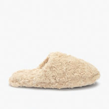Load image into Gallery viewer, Oat Cream Recycled Faux Fur Mule Slippers - Allsport
