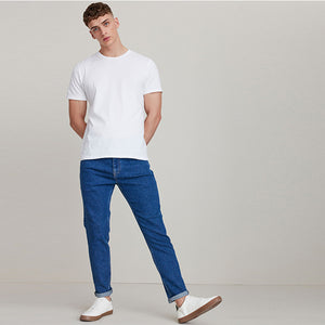 Authentic Blue Wash Slim Fit Stretch Jeans - Allsport