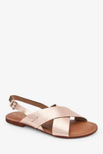 Load image into Gallery viewer, Rose Gold Forever Comfort Cross Front Slingbacks - Allsport
