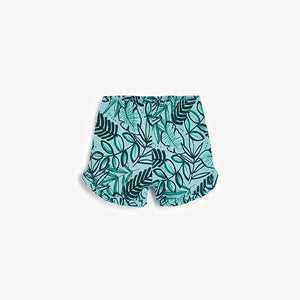 Teal Blue 5 Pack Tropical Print Shorts (3mths-6yrs) - Allsport