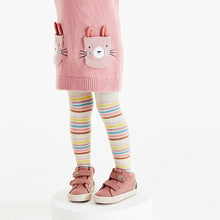 Load image into Gallery viewer, Pink Rainbow Bunny Jumper Dress &amp; Tights Set (3mths-4yrs)
