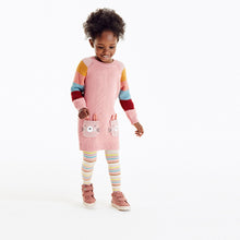 Load image into Gallery viewer, Pink Rainbow Bunny Jumper Dress &amp; Tights Set (3mths-4yrs)
