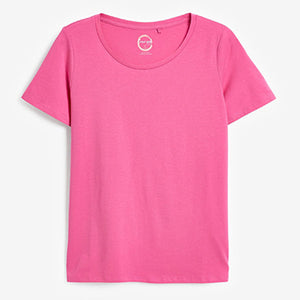 Bright Pink Crew Neck T-Shirt