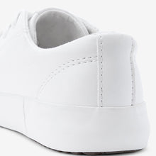 Load image into Gallery viewer, White Lace-Up Shoes (Older Girls) - Allsport
