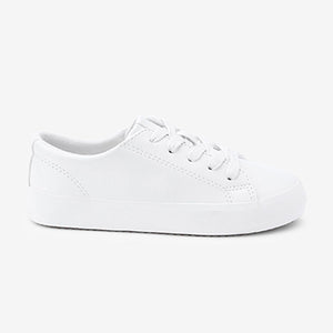 White Lace-Up Shoes (Older Girls)