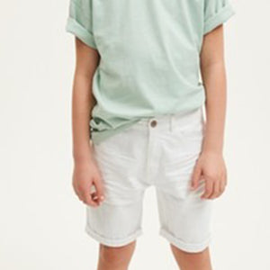 Denim White Shorts (3-12yrs) - Allsport