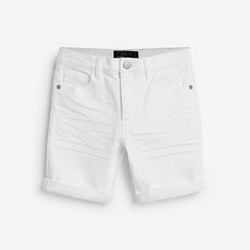 Denim White Shorts (3-12yrs) - Allsport