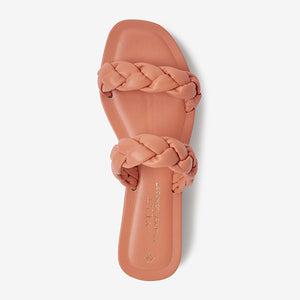 Apricot Forever Comfort® Plaited Mule Sandals - Allsport