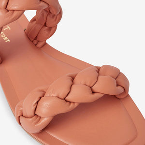 Apricot Forever Comfort® Plaited Mule Sandals - Allsport