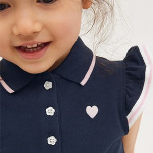 Navy Polo Top And Skirt Set (3mths-7yrs) - Allsport