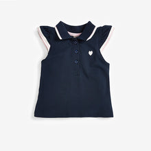 Load image into Gallery viewer, Navy Polo Top And Skirt Set (3mths-7yrs) - Allsport
