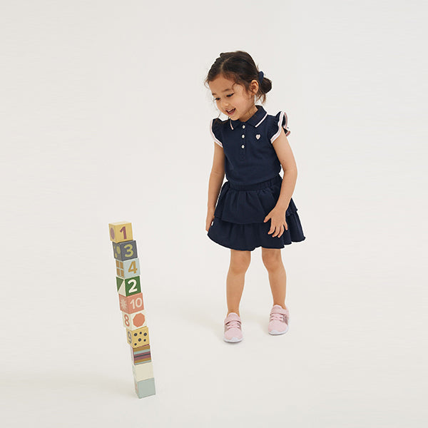 Navy Polo Top And Skirt Set (3mths-7yrs) - Allsport