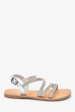 Load image into Gallery viewer, Silver Heatseal Strappy Sandals - Allsport
