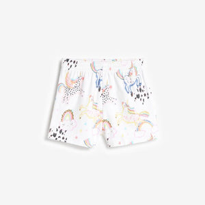 Monochrome 3 Pack Unicorn Cotton Short Pyjamas (9mths-8yrs) - Allsport