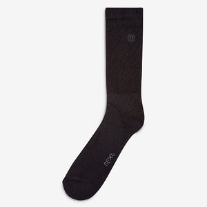 4 Pack Black Sports Socks - Allsport
