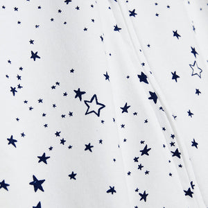Navy Star/ White Stripe 2 Pack Zip Sleepsuits (0-12mths) - Allsport