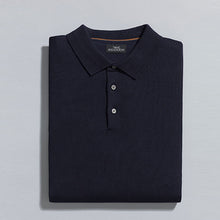 Load image into Gallery viewer, Navy Blue Knitted Polo Shirt
