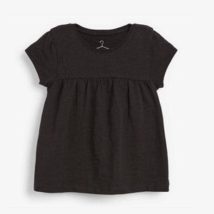 Black Organic Cotton T-Shirt (3mths-6yrs) - Allsport