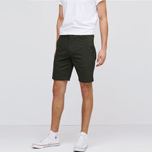 Load image into Gallery viewer, Dark Green Slim Fit Stretch Chino Shorts - Allsport
