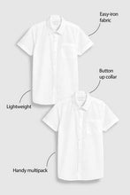 Load image into Gallery viewer, SLIM FIT SHORT SLEEVE WHITE SHIRT (9YRS) - Allsport
