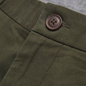 Dark Green Slim Fit Stretch Chino Shorts - Allsport