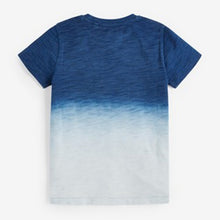 Load image into Gallery viewer, Indigo Blue Dip Dye Short Sleeve T-Shirt (3-12yrs) - Allsport
