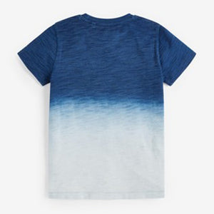 Indigo Blue Dip Dye Short Sleeve T-Shirt (3-12yrs) - Allsport