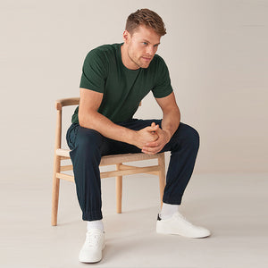 Bottle Green Crew Slim Fit T-Shirt - Allsport