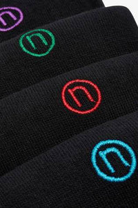 Black Multi Colour N Logo Socks Five Pack - Allsport