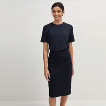 Load image into Gallery viewer, Navy Tailored Fit Pencil Skirt - Allsport
