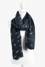 Load image into Gallery viewer, Charcoal Feather Foil Lightweight Scarf - Allsport

