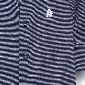 Navy 3 Pack Star Stripe Sleepsuits (0mths-18mths) - Allsport