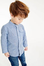 Load image into Gallery viewer, LINEN NEW LS GD BLUE (3MTHS-5YRS) - Allsport
