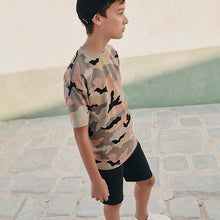 Load image into Gallery viewer, Neutral Camouflage Short Sleeve Drop Shoulder Relaxed Fit T-Shirt (3-12yrs) - Allsport
