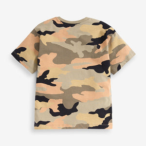 Neutral Camouflage Short Sleeve Drop Shoulder Relaxed Fit T-Shirt (3-12yrs) - Allsport