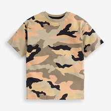 Load image into Gallery viewer, Neutral Camouflage Short Sleeve Drop Shoulder Relaxed Fit T-Shirt (3-12yrs) - Allsport
