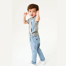 Load image into Gallery viewer, Pale Blue Stretch Chinos (3mths-6yrs) - Allsport
