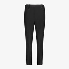Load image into Gallery viewer, Black Tailored Elasticated Back Straight Leg Trousers
