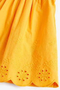 Woven Embroidery Jersey Orange Blouse - Allsport