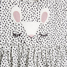 Load image into Gallery viewer, Monochrome Bunny Face Jersey Dress (0mths-18mths) - Allsport
