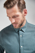 Load image into Gallery viewer, Blue Regular Fit Gingham Long Sleeve Shirt - Allsport

