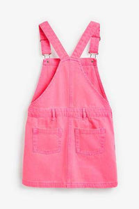 Coloured Denim Pinafore Pink Fluo - Allsport