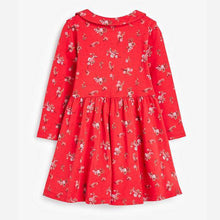 Load image into Gallery viewer, Red Ditsy Collar Dress (3mths-6yrs) - Allsport
