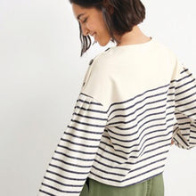 Load image into Gallery viewer, Navy Stripe Striped Long Sleeve Top - Allsport
