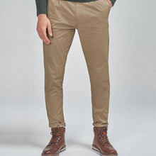 Load image into Gallery viewer, Stone Tapered Slim Fit Pleat Front Chinos - Allsport
