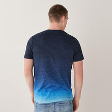 Load image into Gallery viewer, Blue/Navy Dip Dye Graphic T-Shirt - Allsport
