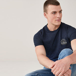 Blue/Navy Dip Dye Graphic T-Shirt - Allsport